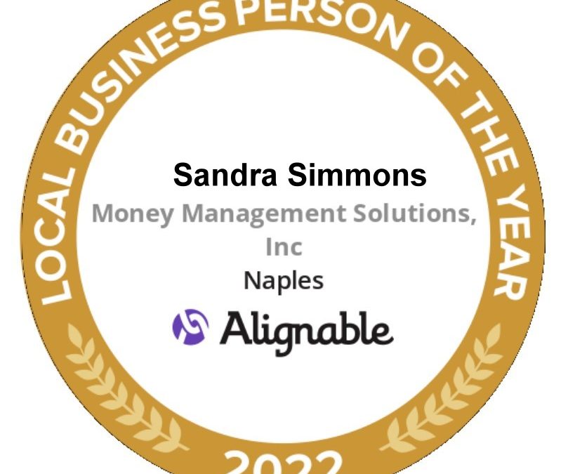 Sandra Simmons of Money Management Solutions, Inc. Honored As Naples, Florida’s 2022 Local Business Person Of The Year